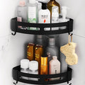 Aluminium Heavy Duty Self Adhesive Bathroom Corner Shelf (Pack of 2)